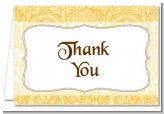 Pale Yellow & Brown - Bridal Shower Thank You Cards