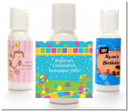 Candy Land - Personalized Birthday Party Lotion Favors