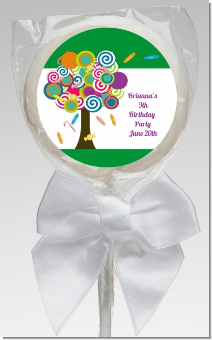 Candy Tree - Personalized Birthday Party Lollipop Favors