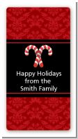 Candy Canes - Custom Rectangle Christmas Sticker/Labels