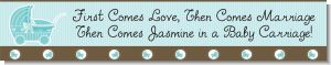 Carriage Blue - Personalized Baby Shower Banners