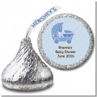 Carriage - Hershey Kiss Baby Shower Sticker Labels