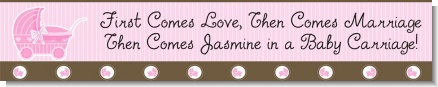 Carriage Pink - Personalized Baby Shower Banners