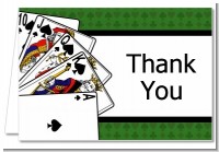 Casino Night Royal Flush - Birthday Party Thank You Cards