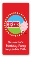 Circus Cotton Candy - Custom Rectangle Birthday Party Sticker/Labels thumbnail