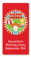 Circus Clown - Custom Rectangle Birthday Party Sticker/Labels thumbnail