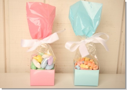 Cellophane Goodie Bags with Small Base for Baby Shower Favors