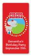 Circus Elephant - Custom Rectangle Birthday Party Sticker/Labels thumbnail