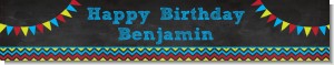 Birthday Boy Chalk Inspired - Personalized Birthday Party Banners