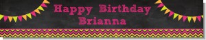 Birthday Girl Chalk Inspired - Personalized Birthday Party Banners