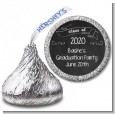 Chalkboard Celebration - Hershey Kiss Graduation Party Sticker Labels thumbnail