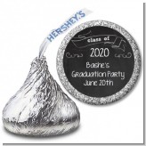 Chalkboard Celebration - Hershey Kiss Graduation Party Sticker Labels