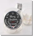 Chalkboard Mistletoe - Personalized Christmas Candy Jar thumbnail