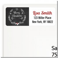 Chalkboard Mistletoe - Christmas Return Address Labels