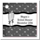 Champagne Glasses - Personalized Bridal Shower Card Stock Favor Tags