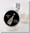 Champagne Gold Silver Faux Glitter - Personalized Birthday Party Candy Jar thumbnail