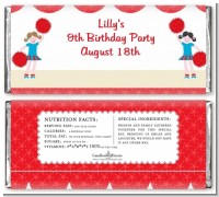 Cheerleader - Personalized Birthday Party Candy Bar Wrappers