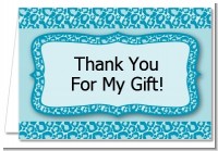 Cheetah Print Blue - Birthday Party Thank You Cards