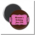 Cheetah Print Pink - Personalized Birthday Party Magnet Favors thumbnail