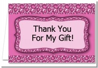 Cheetah Print Pink - Birthday Party Thank You Cards