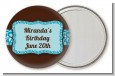 Cheetah Print Blue - Personalized Birthday Party Pocket Mirror Favors thumbnail