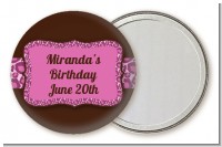 Cheetah Print Pink - Personalized Birthday Party Pocket Mirror Favors