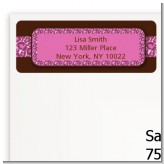 Cheetah Print Pink - Birthday Party Return Address Labels