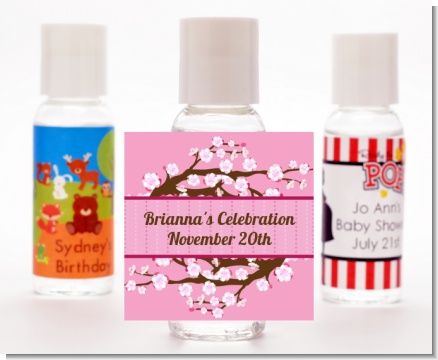 Cherry Blossom - Personalized Baby Shower Hand Sanitizers Favors