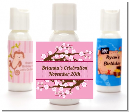 Cherry Blossom - Personalized Baby Shower Lotion Favors