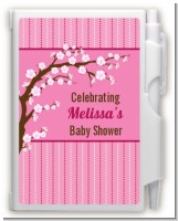Cherry Blossom - Baby Shower Personalized Notebook Favor