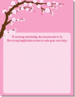 Cherry Blossom - Baby Shower Notes of Advice