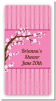 Cherry Blossom - Custom Rectangle Baby Shower Sticker/Labels
