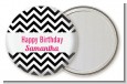 Chevron Black & White - Personalized Birthday Party Pocket Mirror Favors thumbnail