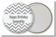 Chevron Gray - Personalized Birthday Party Pocket Mirror Favors thumbnail