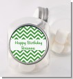 Chevron Green - Personalized Birthday Party Candy Jar thumbnail