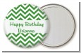 Chevron Green - Personalized Birthday Party Pocket Mirror Favors thumbnail