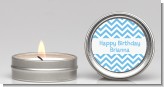 Chevron Light Blue - Birthday Party Candle Favors