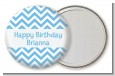 Chevron Light Blue - Personalized Birthday Party Pocket Mirror Favors thumbnail