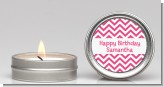 Chevron Pink - Birthday Party Candle Favors