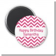 Chevron Pink - Personalized Birthday Party Magnet Favors thumbnail