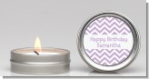 Chevron Purple - Birthday Party Candle Favors