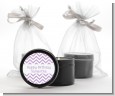 Chevron Purple - Birthday Party Black Candle Tin Favors thumbnail