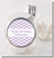 Chevron Purple - Personalized Birthday Party Candy Jar thumbnail
