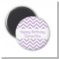 Chevron Purple - Personalized Birthday Party Magnet Favors thumbnail
