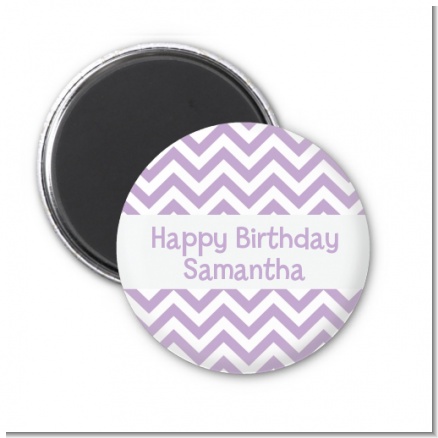 Chevron Purple - Personalized Birthday Party Magnet Favors