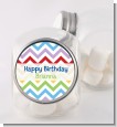 Chevron Rainbow - Personalized Birthday Party Candy Jar thumbnail