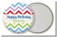 Chevron Rainbow - Personalized Birthday Party Pocket Mirror Favors thumbnail
