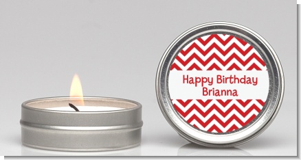 Chevron Red - Birthday Party Candle Favors