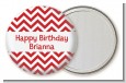 Chevron Red - Personalized Birthday Party Pocket Mirror Favors thumbnail