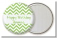 Chevron Sage Green - Personalized Birthday Party Pocket Mirror Favors thumbnail